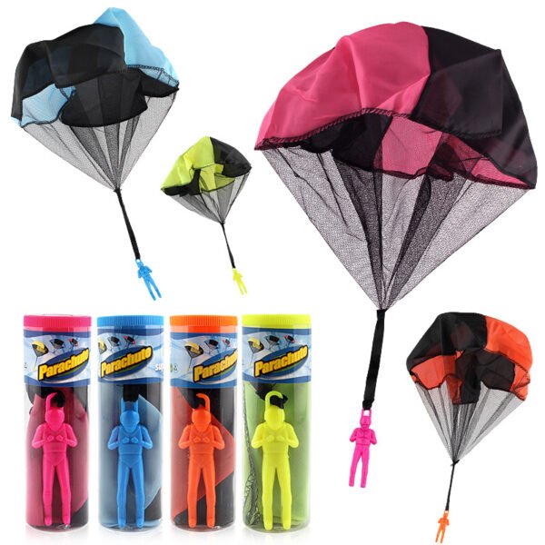 Outdoor hand thrown parachute toys