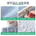 Youfen quilt storage bag clothes quilt thickened cotton linen finishing storage bag moving packing bag large 72L blue vertical - Image 6