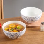 Chuanqi underglaze color Japanese ceramic large bowl 8 inches 2 soup bowls large soup basin noodle bowl rice bowl ceramic tableware hook vine flower - Image 7