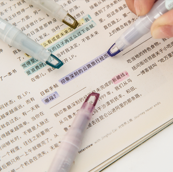 Highlighter Morandi eye protection light-colored marker pen silver light marker pen multi-color double-headed color pen for taking notes special large-capacity eye-protection key visual window large-capacity fluorescent hand account