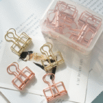 33mm metal hollow long tail clip cute small fresh gold silver iron clip office file folder small swallowtail clip simple clip
