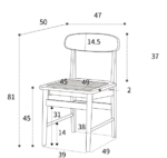 Nordic cherry wood rattan dining chair home simple desk chair solid wood retro back chair Japanese tenon and mortise study chair - Image 5