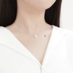 HXL255 Korean version Japanese temperament shell beads S925 sterling silver single pearl necklace female pearl silver necklace - Image 3