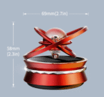 Cross-border car perfume solar double-ring suspension crystal ball rotating aromatherapy ornaments to decorate car fragrance interior - Image 2