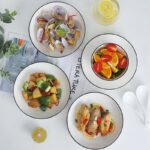 Weimingnuo Ceramic Tableware Bowl Set Tableware Household Japanese Style Black Line Simple Tableware Set 16 Head Diamond Set - Image 8