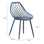 Factory wholesale creative simple chair courtyard outdoor balcony leisure coffee back chair plastic mesh hollow chair - Image 4