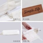 Doco home products canvas bag female ins handbag simple large capacity shoulder bag art fashion canvas bag Japanese environmental protection shopping storage bag female college student black - Image 9