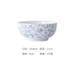 Chuanqi underglaze color Japanese ceramic large bowl 8 inches 2 soup bowls large soup basin noodle bowl rice bowl ceramic tableware hook vine flower - Image 5
