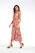 AliExpress ebay black and white geometric print loose dress suspenders large swing skirt European beauty spring and summer - Image 8