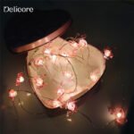 Ins snowflake star copper wire light string outdoor indoor room layout wedding decoration lights festival romantic led lights - Image 6