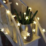 Ins snowflake star copper wire light string outdoor indoor room layout wedding decoration lights festival romantic led lights