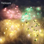Ins snowflake star copper wire light string outdoor indoor room layout wedding decoration lights festival romantic led lights - Image 2