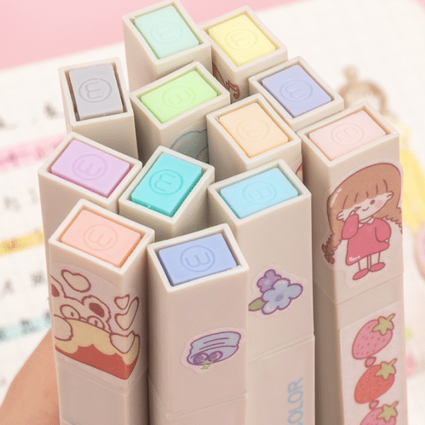 Highlighter Morandi light-colored silver light marker pen multi-color with soft-head colored pen for taking notes special key marker pen eye protection hand account pen double-headed large-capacity fluorescent key stationery pen