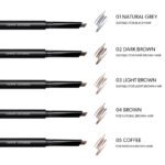 private label wax 2 in 1 eyebrow pencil gold with brush custom eyebrow pencil - Image 3