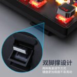 MageGee Mechanical Punk Colorful Backlit Wired Keyboard 104 Key Square Keycap Mechanical Keyboard Retro Punk Keyboard Notebook Desktop Computer Keyboard Black Mixed Light Green Axis - Image 6