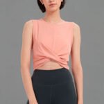 Breathable Crop Tank - Knot Front