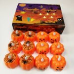 Halloween pumpkin lantern ghost festival decoration props led electronic candle light party supplies luminous night light wind lamp
