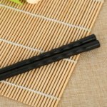 Japanese chopsticks Korean tableware non-slip high temperature resistant simple black Japanese cooking chopsticks alloy chopsticks wholesale - Image 4