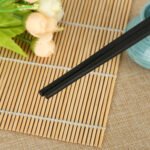 Japanese chopsticks Korean tableware non-slip high temperature resistant simple black Japanese cooking chopsticks alloy chopsticks wholesale - Image 2