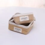 Japanese-style simple jute storage basket storage basket desktop debris storage box fabric portable snacks finishing storage box - Image 4
