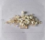 Bridal hair accessories a piece of hair accessories free shipping headdress plug European and American hair accessories ceramic wedding handmade hair comb hair plug combination - Image 5