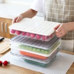 Refrigerator food storage box Japanese-style square freezer box single-layer plastic sealed box large classification transparent fresh-keeping box - Image 2