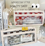 Checkerboard transparent pen bag ins Japanese girls junior high school students girls college stationery large capacity pencil case