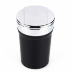 Cross-border car ashtray 4S shop for large car interior decorations with cover and LED blue light electroplating garbage can - Image 2