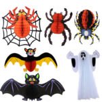 Halloween decoration supplies bar KTV layout props paper pendant spider bat pendant ghost hanging ghost pendant