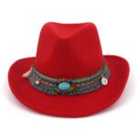 AliExpress Amazon ebay new woolen western cowboy hat minority style men's and women's couple hats - Image 6