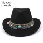 AliExpress Amazon ebay new woolen western cowboy hat minority style men's and women's couple hats