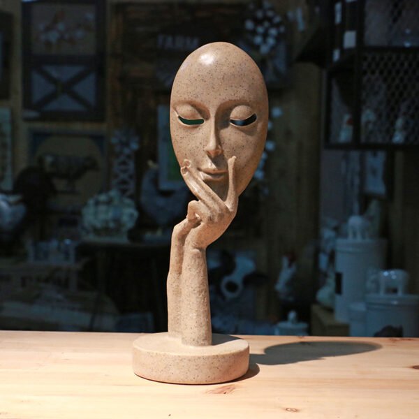 Nordic style character mask cafe decoration shooting props art deco abstract character sculpture display