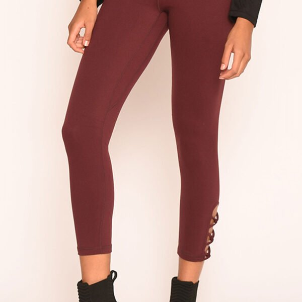 Second-Skin Feel Legging - Calf Cross Straps 25"