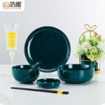 Haoya 6-piece set ceramic single tableware dish set home Japanese style net red ritual sense one person food bowl set