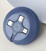 Creative one-to-three data cable portable storage mobile phone three-in-one charging cable intelligent telescopic multi-head charging cable - Image 3