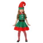 Foreign trade explosion Halloween costumes children's Christmas elf costume parent-child costume festival adult men's and women's green Christmas costumes - Image 4
