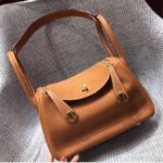 A first-layer doctor's bag, lychee pattern Lindy bag, women's shoulder handbag, medicine box bag, cowhide pillow women's bag