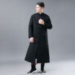 Improved Hanfu men's long padded jacket - Image 3