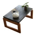 Tatami coffee table bay window table Japanese-style small table folding Kang table solid wood Chinese study table simple small coffee table low desk - Image 5
