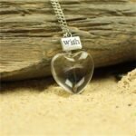 Handmade dandelion time gemstone necklace heart-shaped round oval double-sided gemstone simple crystal necklace - Image 8