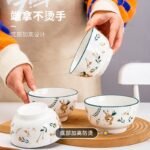 Haoya bowl and dish set Japanese household Jingdezhen ceramic tableware bowl dish noodle bowl soup bowl combination 22 heads a deer has you - Image 4