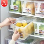 Vilscijon Japanese-style refrigerator storage box fresh-keeping box 5L4 fruit kitchen finishing box plastic food-grade storage box