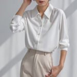 Chushen spring and autumn long-sleeved shirt women's professional casual white shirt design sense commuter shirt SW18CS008 - Image 3