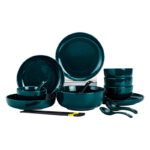Haoya 6-piece set ceramic single tableware dish set home Japanese style net red ritual sense one person food bowl set - Image 8