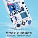 Cameron (KAMLEN) Switch OLED protective case cover with pluggable base frosted separated silicone soft shell game console accessories storage bag [with tempered film] matte soft shell - trendy doll with pluggable base - Image 3