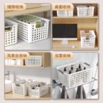 Good helper desktop storage box home Japanese sundries storage basket kitchen bathroom dormitory office finishing storage basket large - Image 3