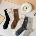 Socks men's autumn and winter socks embroidered letter socks athleisure cotton men couple trendy socks manufacturers wholesale