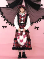 Vintage loose plaid fluffy dress（Wear both front and back） - Image 2