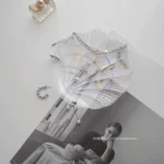 ins wind shell jewelry disc storage tray glass laser glass nail art video photo props dressing table decoration - Image 3