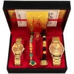 Factory source wholesale e-commerce gift box set commemorative gold watch couple energy quartz explosive gift will sell watches - Image 2
